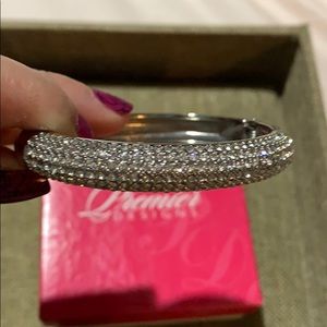 Diamond studded bangle bracelet